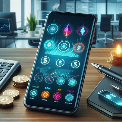 fintech app interface on a smartphone